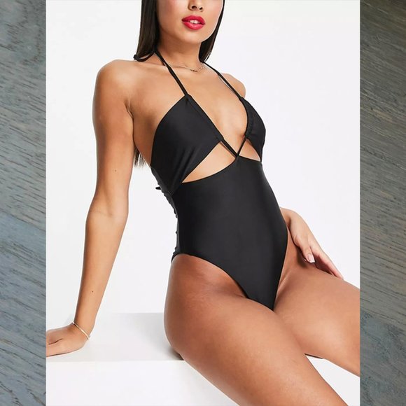 THE FROLIC | Riri Halter Cut Out Swimsuit - Picture 1 of 10